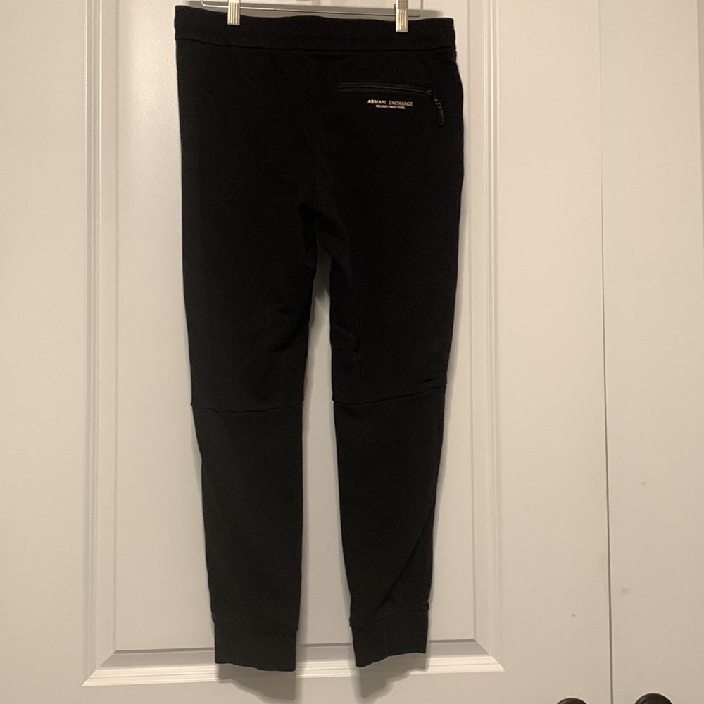 NWOT Armani Exchange Black Slim Fit Sweatpants S - Picture 2 of 2